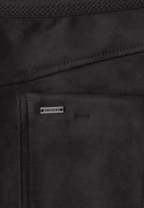 Velours Hose Black