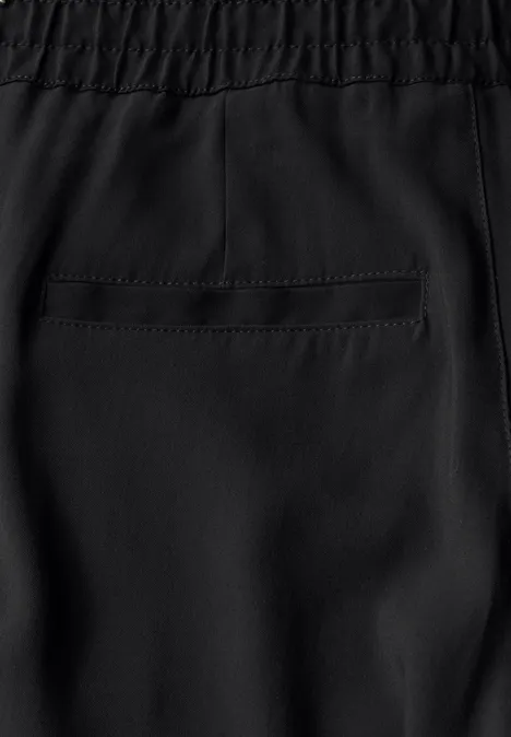 Straight Leg Twill Hose Black