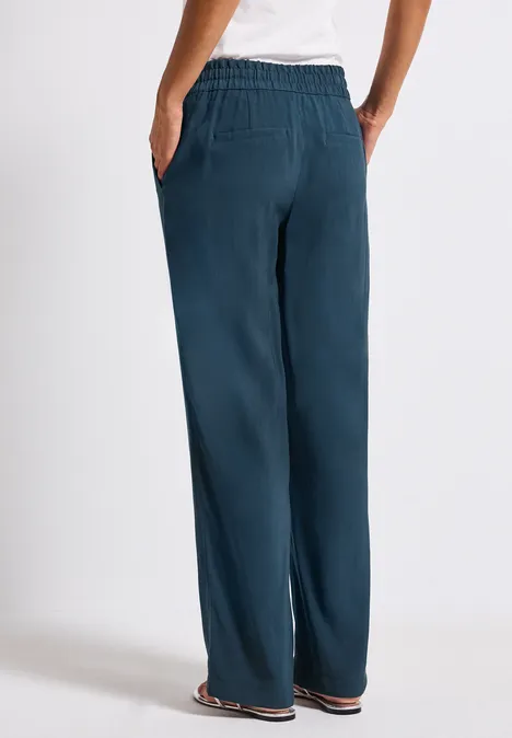 Straight Leg Twill Hose tide blue