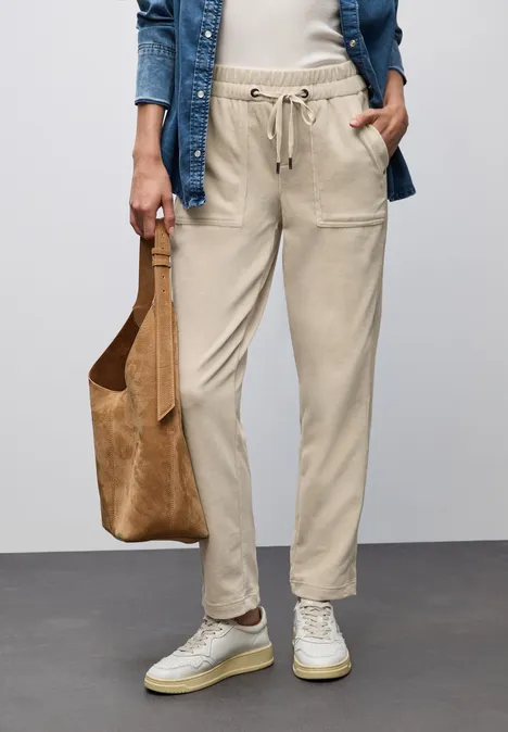 Loose Fit Cordhose malted beige