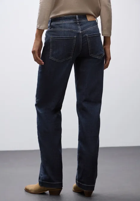 Straight Leg Jeans deep indigo washed