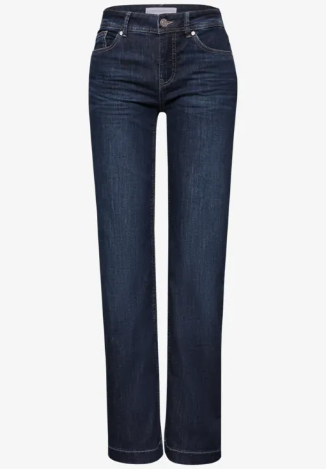 Straight Leg Jeans deep indigo washed
