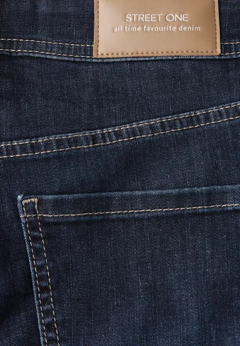 Straight Leg Jeans deep indigo washed