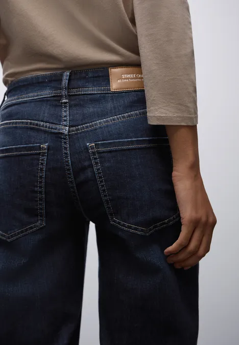 Straight Leg Jeans deep indigo washed
