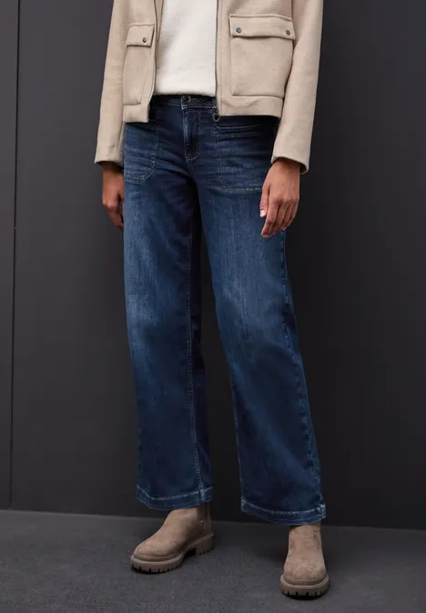 Wide Leg Jeans indigo washed