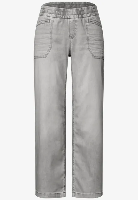 Culotte en jean Light Grey Random Washed