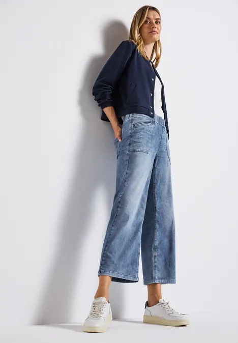 Jeans Culotte Medium Blue Wash