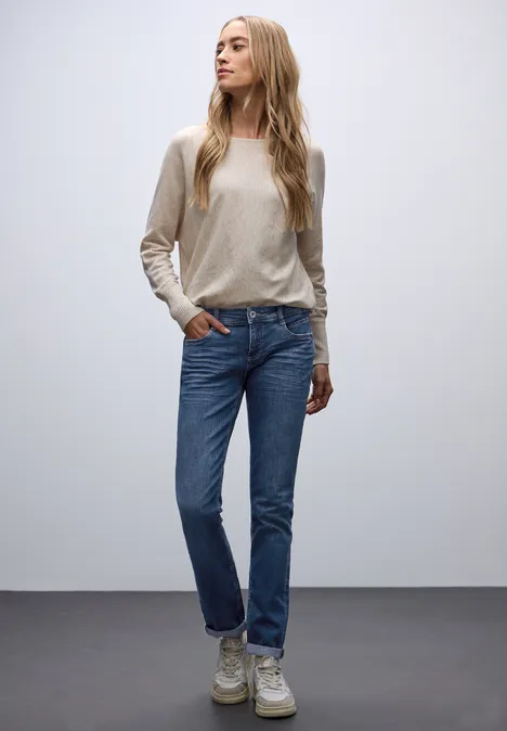 Low Waist Jeans mid blue washed Low Waist Jeans mid blue washed