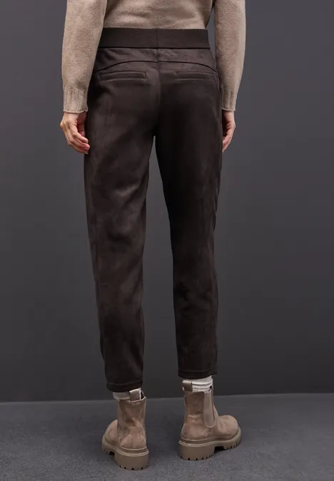 Loose Fit velours broek deep roast brown Loose Fit velours broek deep roast brown