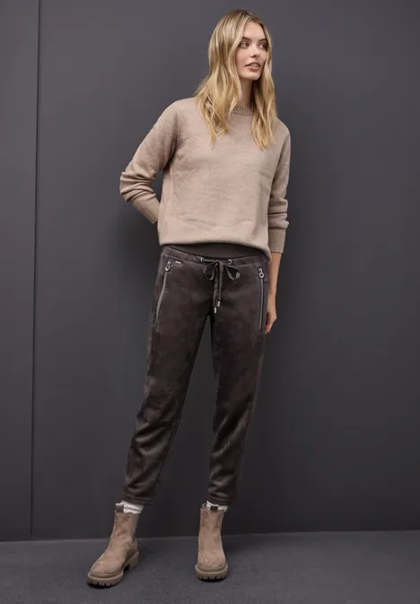 Loose Fit velours broek deep roast brown Loose Fit velours broek deep roast brown