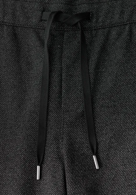 Straight Leg Hose mit Tape Black Straight Leg Hose mit Tape Black