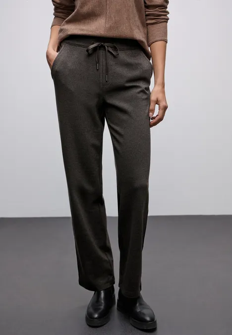 Pantalon Straight Legs avec tape deep roast brown Pantalon Straight Legs avec tape deep roast brown