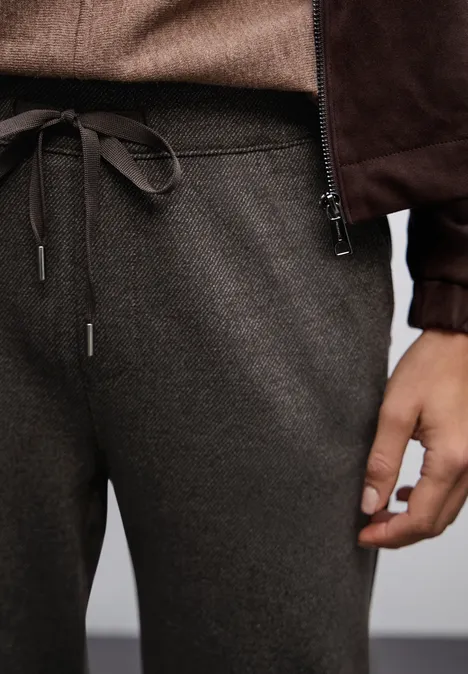 Pantalon Straight Legs avec tape deep roast brown Pantalon Straight Legs avec tape deep roast brown