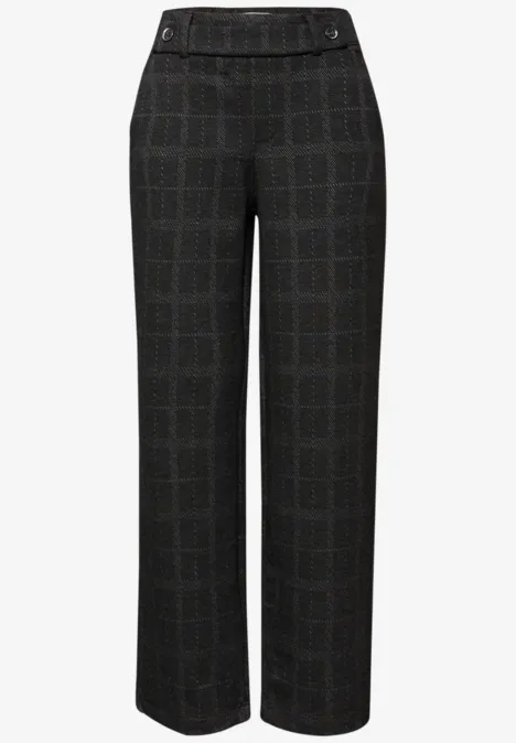 Karierte Straight Leg Hose anthracite melange Karierte Straight Leg Hose anthracite melange