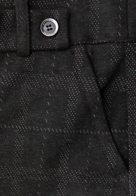 Karierte Straight Leg Hose anthracite melange Karierte Straight Leg Hose anthracite melange