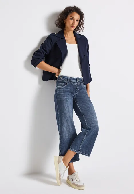 Wide Leg Jeans indigo heavy washed