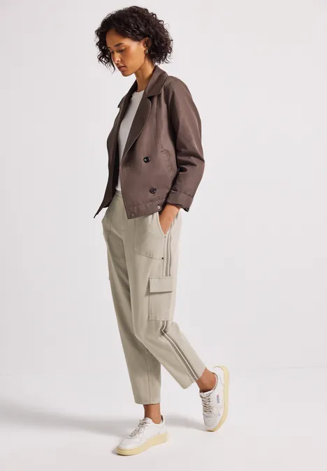 Cargo-Hose mit Gallonstreifen morning beige