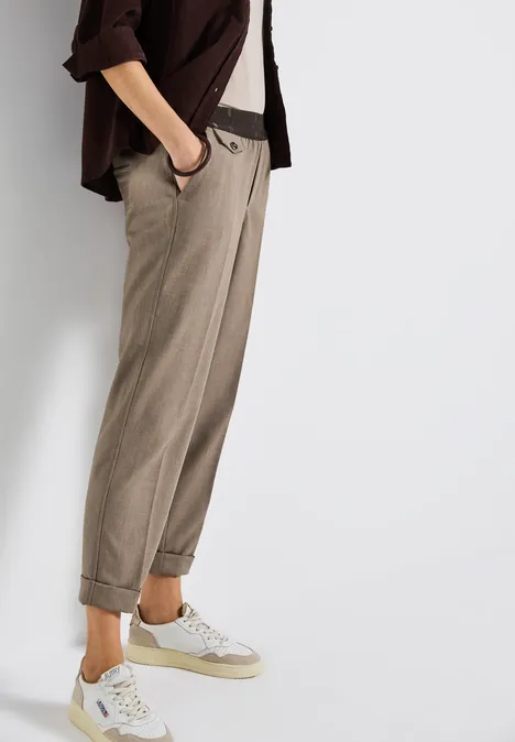Chino mit Tapebund bark brown