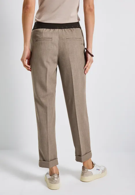 Chino mit Tapebund bark brown