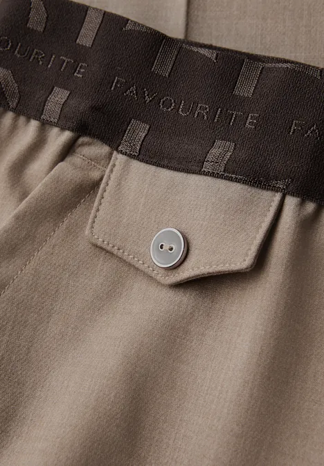 Chino mit Tapebund bark brown