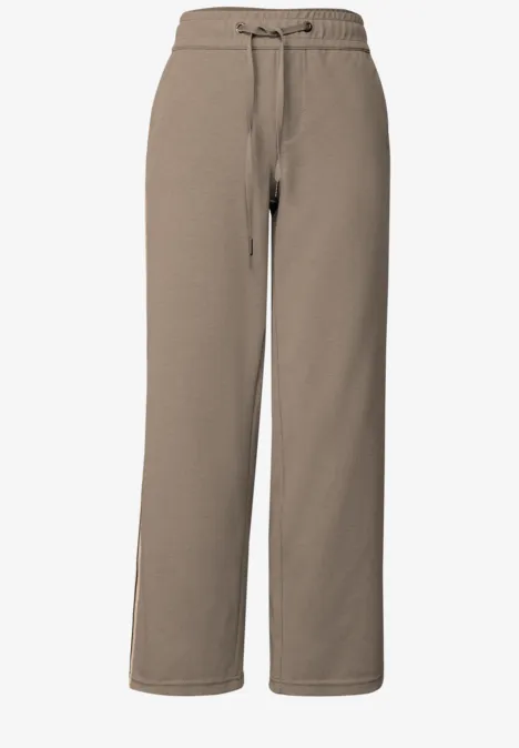 Straight Leg Pantalon structuré bark brown