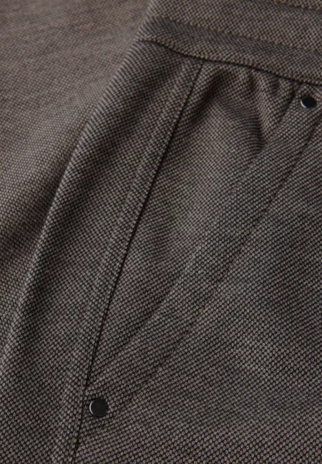 Loose Fit Melange Hose deep roast brown