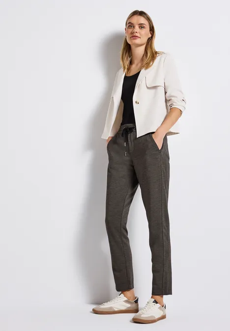 Loose Fit Melange Hose deep roast brown