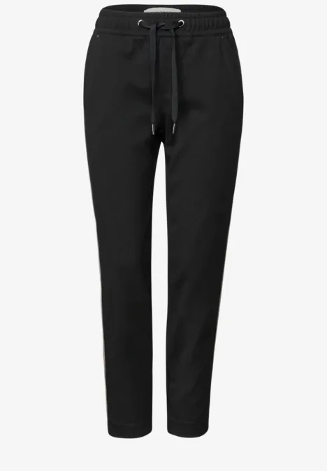 Loose Fit Hose mit Tape Black