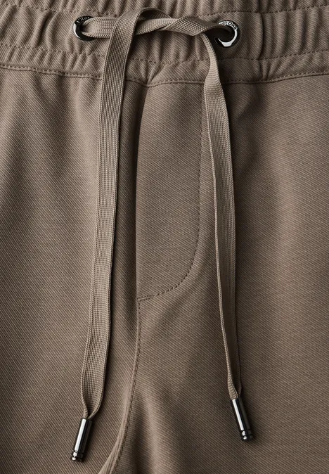 Loose Fit Hose mit Tape bark brown