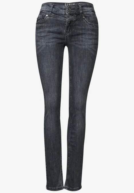 Casual jeans dark steel grey washed