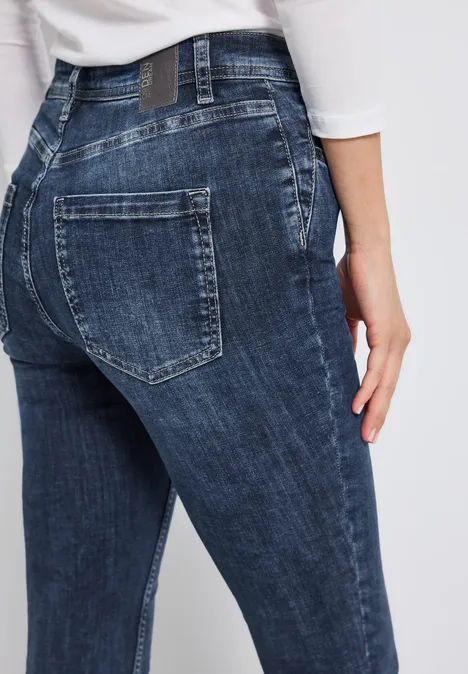 Slim Fit Jeans Dark Blue Random
