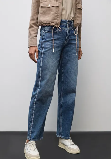Jeans mit Gallonstreifen Medium Blue Authentic