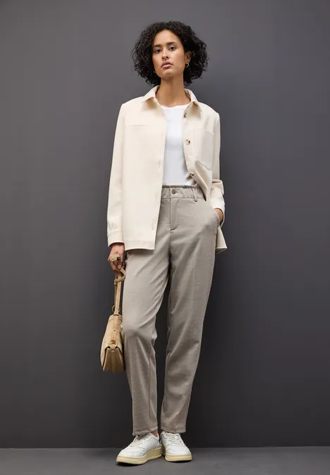 Paperbag Jacquard Hose silk brown