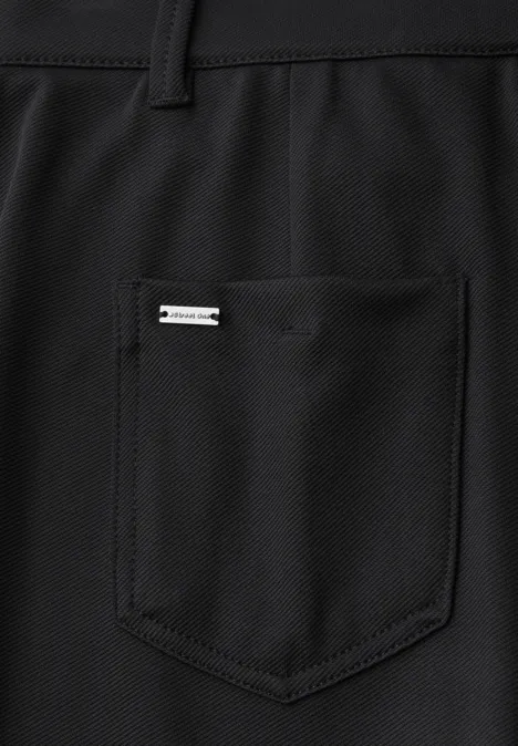 Twill Bootcut Hose Black