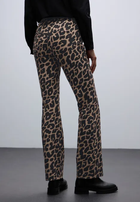 Leo Bootcut Hose silk brown
