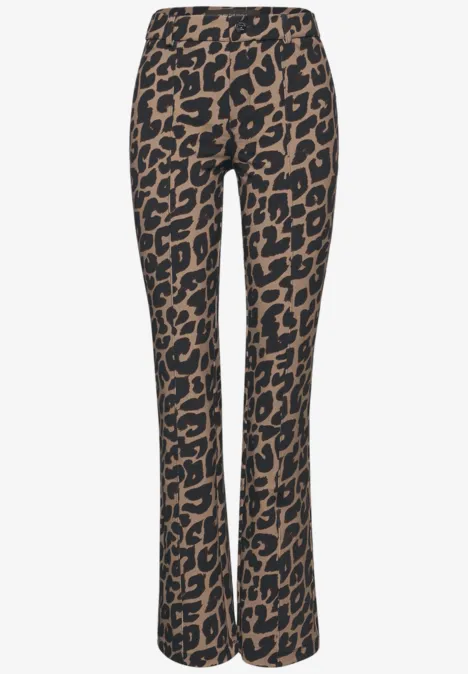 Leo Bootcut Hose silk brown