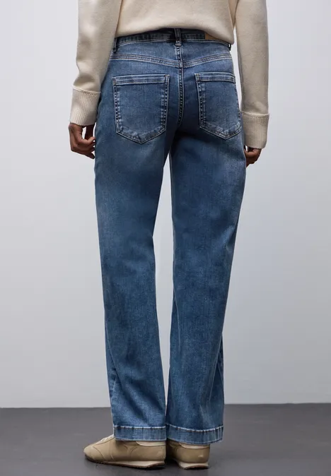 Wide Leg Jeans Medium Blue RandomWash