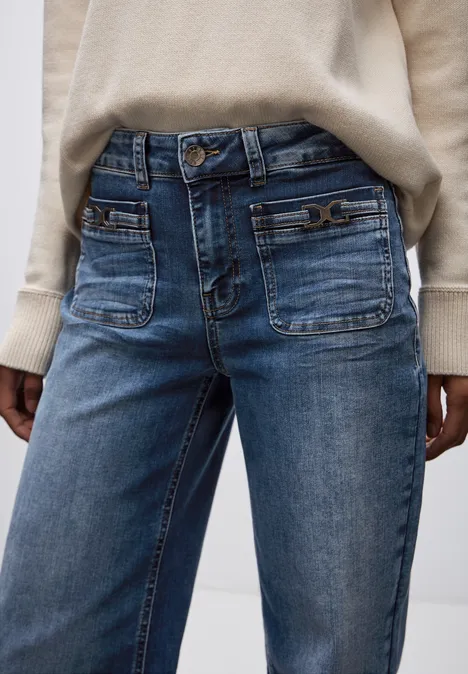 Wide Leg Jeans Medium Blue RandomWash