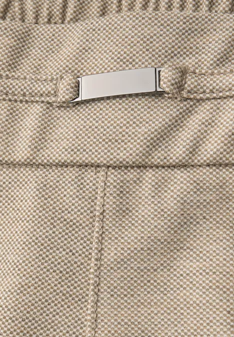 Gemêleerde broek met detail sanded beige mel.