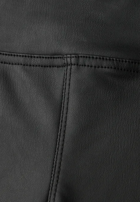 Leder Look Leggings Black