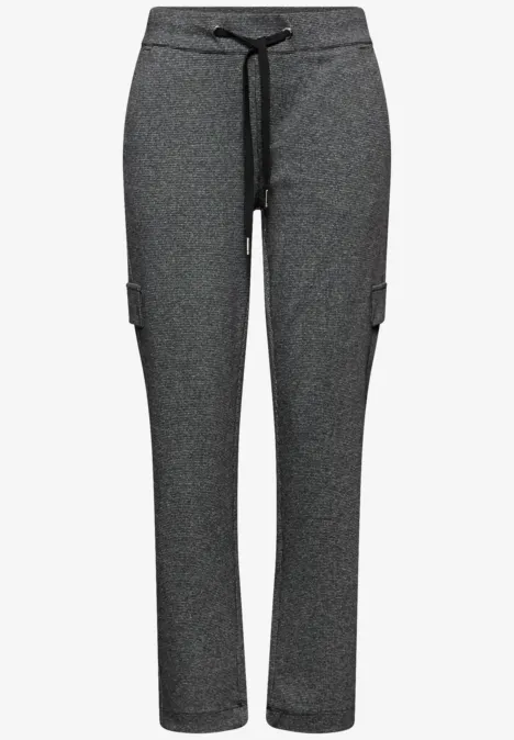 Cargo gemêleerde broek Black