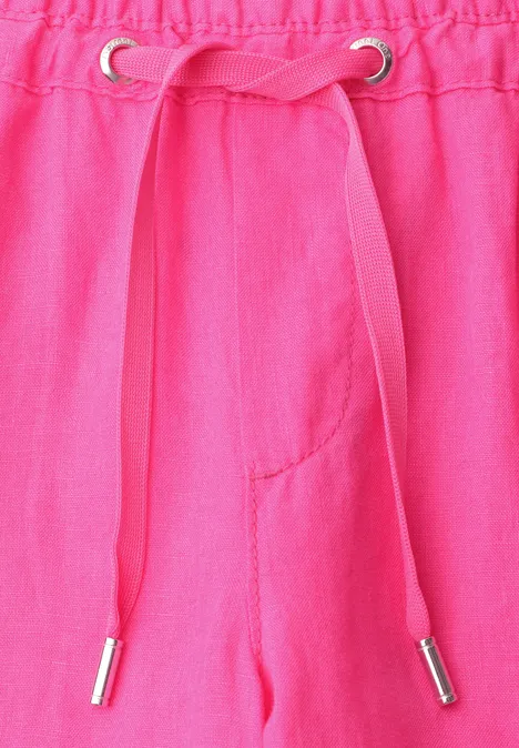 Wide Leg Hose im Loose Fit aus Leinen magenta dream Wide Leg Hose im Loose Fit aus Leinen magenta dream