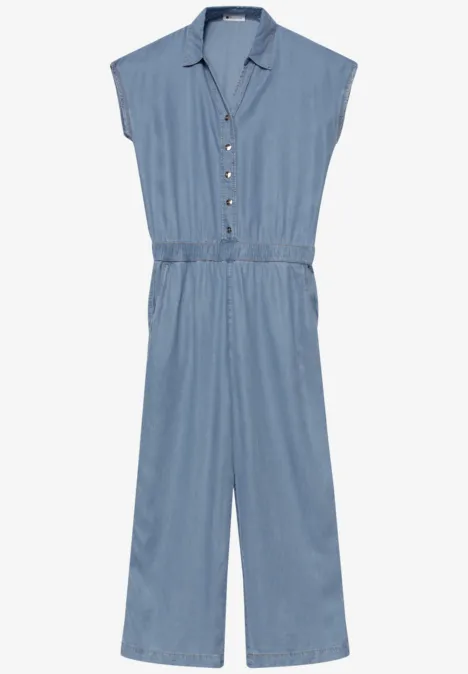 Wide Leg Jumpsuit im Washed-Look Light Blue soft wash Wide Leg Jumpsuit im Washed-Look Light Blue soft wash