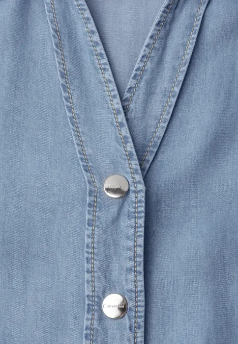 Wide Leg Jumpsuit im Washed-Look Light Blue soft wash Wide Leg Jumpsuit im Washed-Look Light Blue soft wash