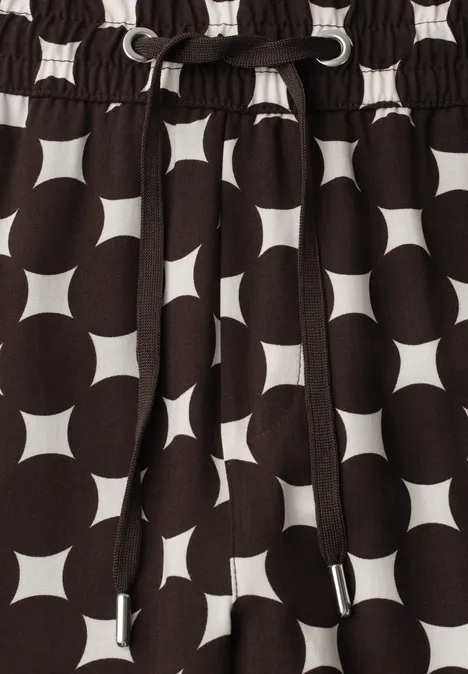 High Waist broek met Wide Legs en print soft beige High Waist broek met Wide Legs en print soft beige