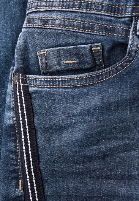 Slim Fit Jeans Medium Blue Soft washed