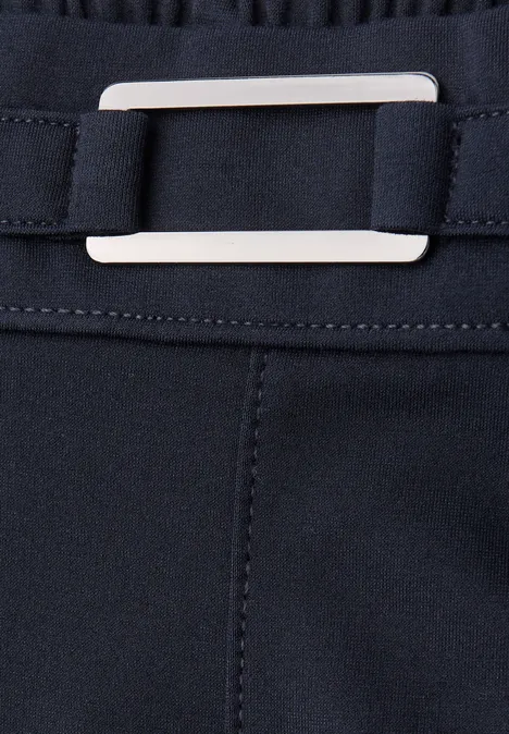 Broek met rechte pijpen en details deep blue