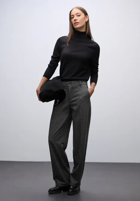 Straight Leg Melange Hose Black Straight Leg Melange Hose Black
