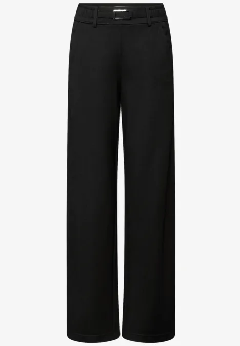 Straight Leg Hose mit Detail Black