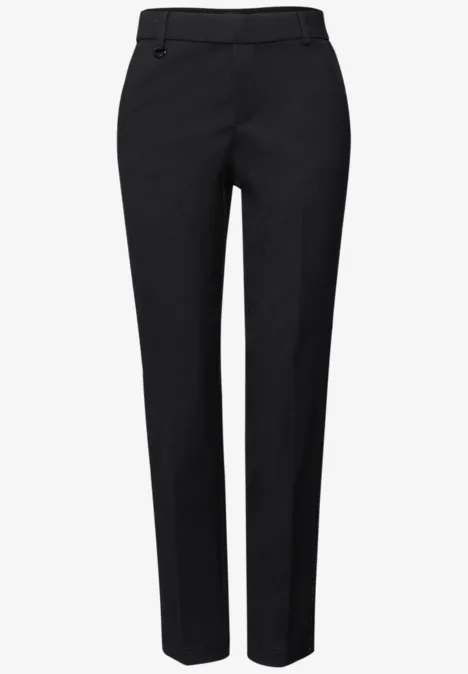 Chino mit Tape-Detail Black